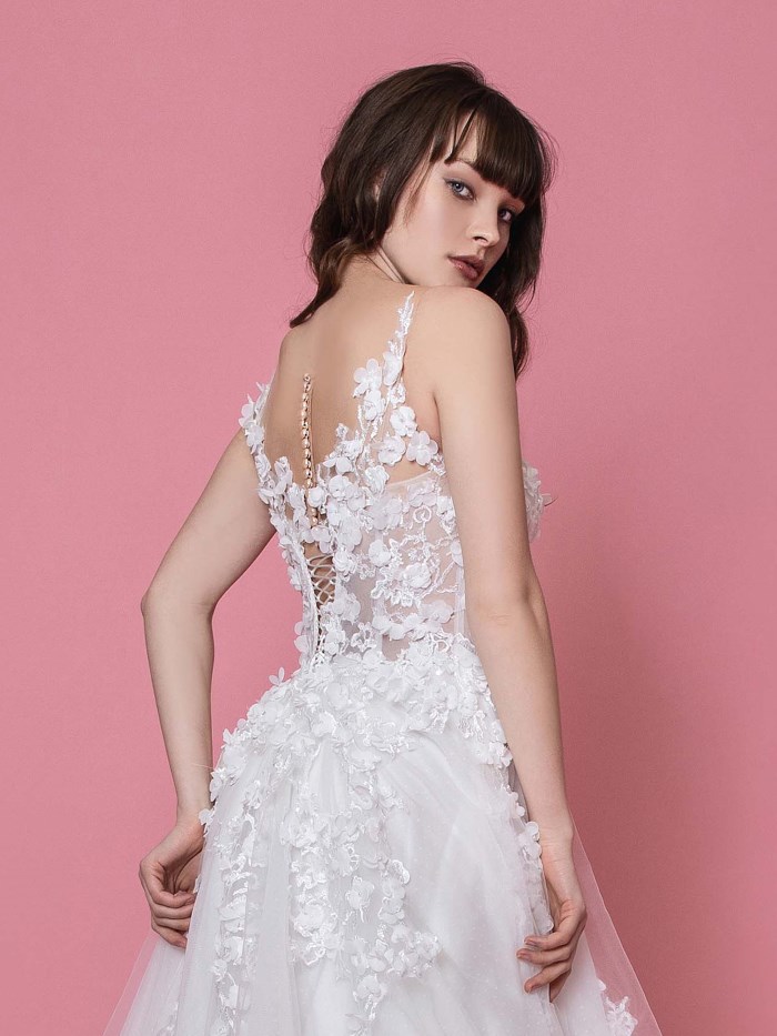 abito da sposa floreale  - E003 